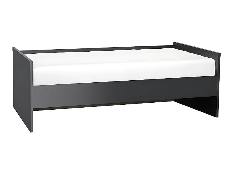 Lit banquette 90x200cm sommier inclus Young User Noir
