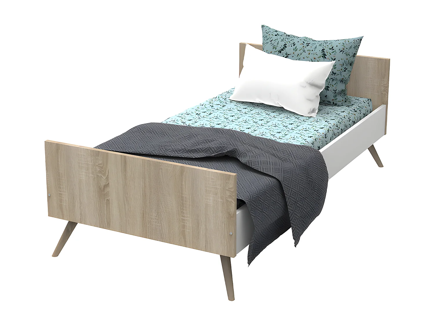 Letto junior in legno marrone 190x90cm
