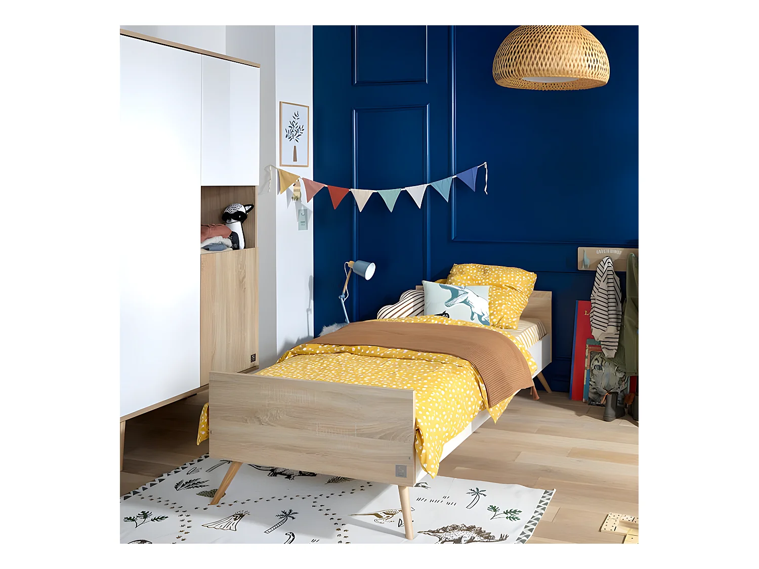 Letto junior in legno marrone 190x90cm