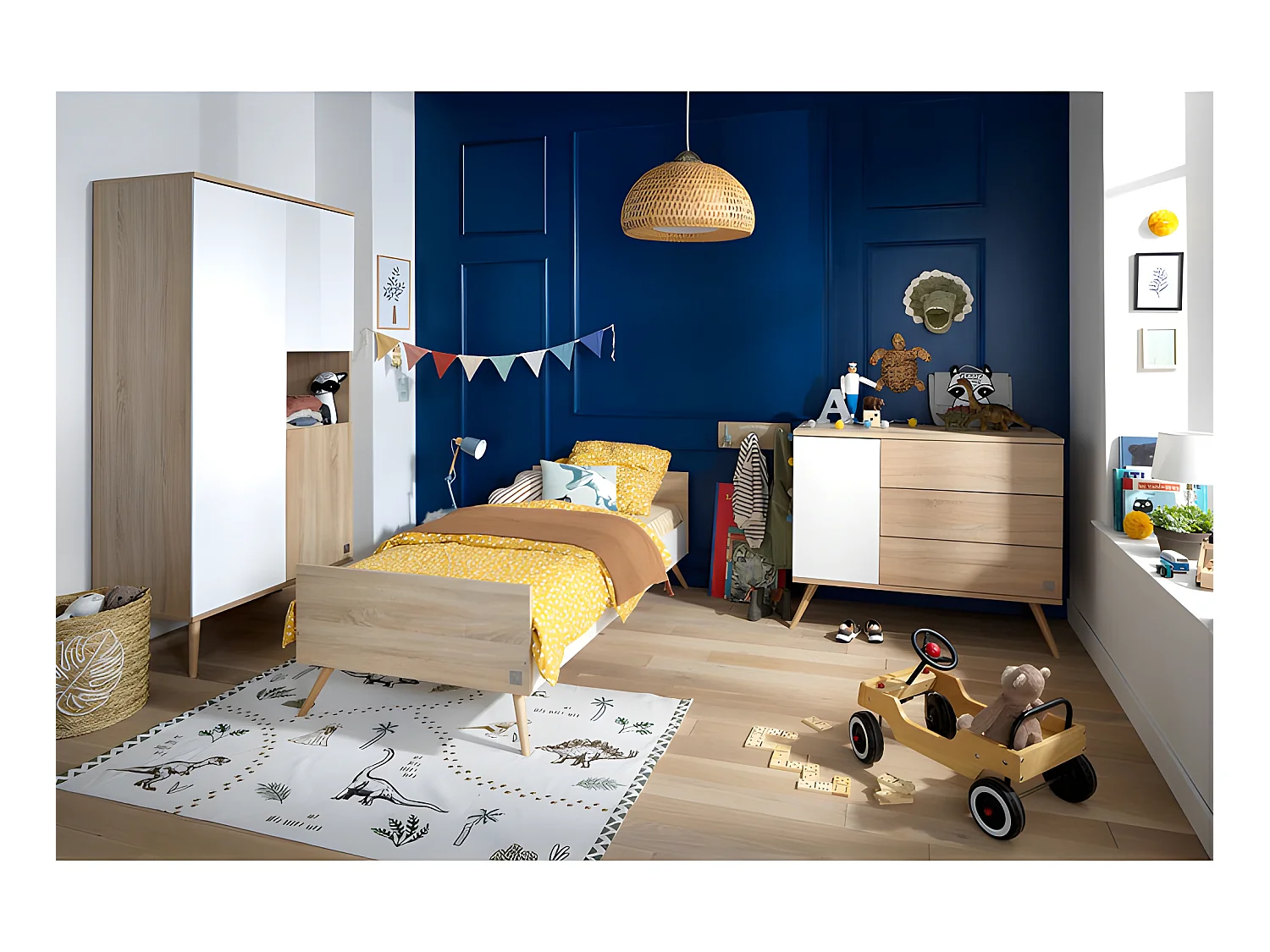 Letto junior in legno marrone 190x90cm