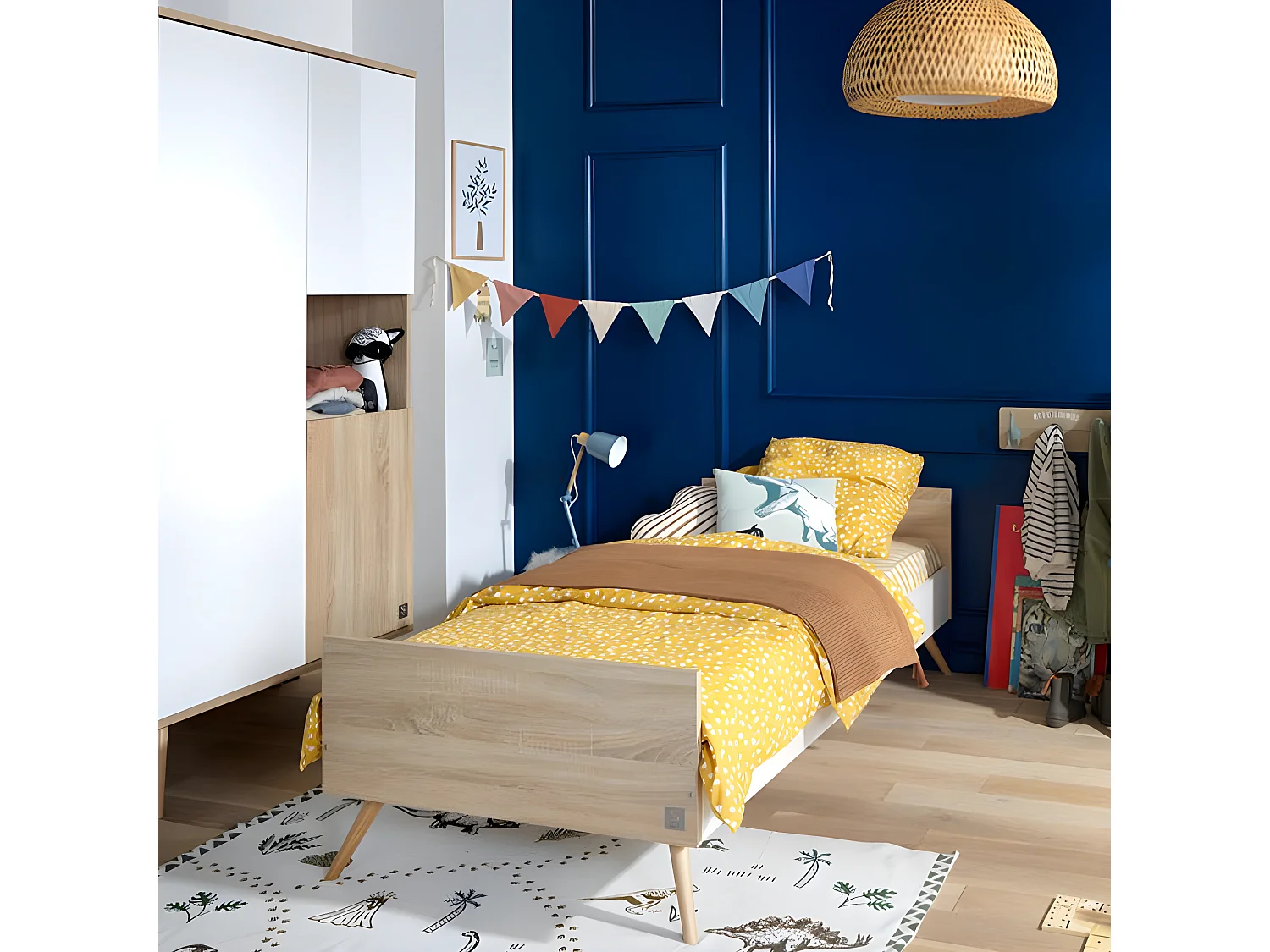 Letto junior in legno marrone 190x90cm