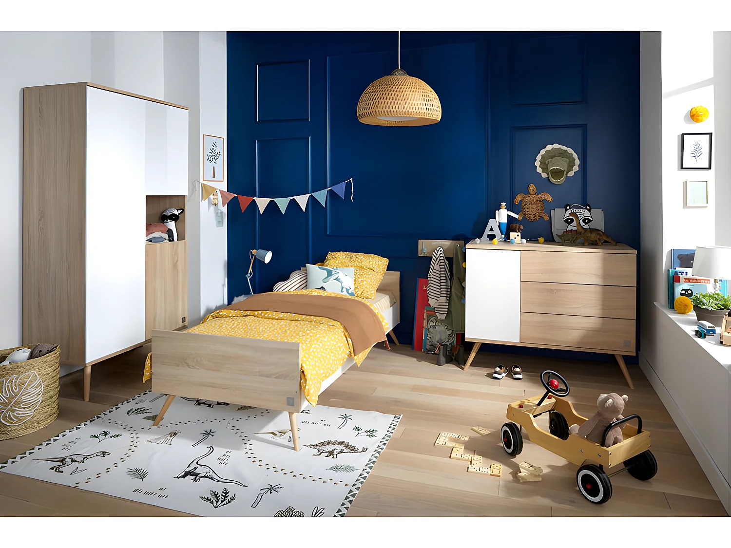 Letto junior in legno marrone 190x90cm