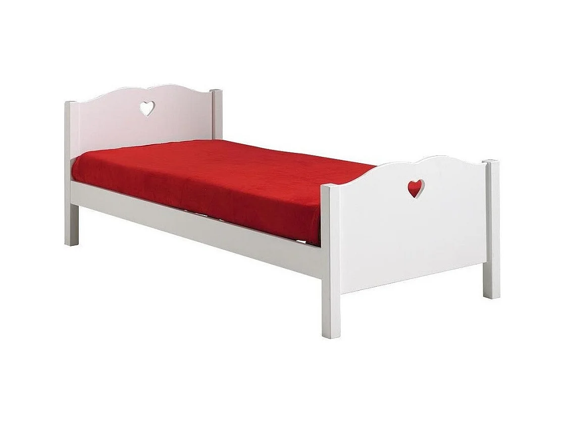 Pack - Lit Enfant & Sommier "Amori" 90x200cm Blanc