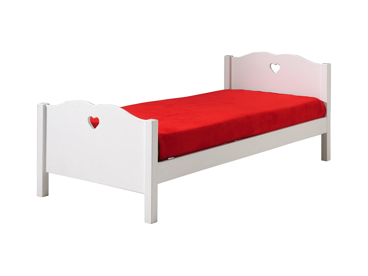 Pack - Lit Enfant & Sommier "Amori" 90x200cm Blanc