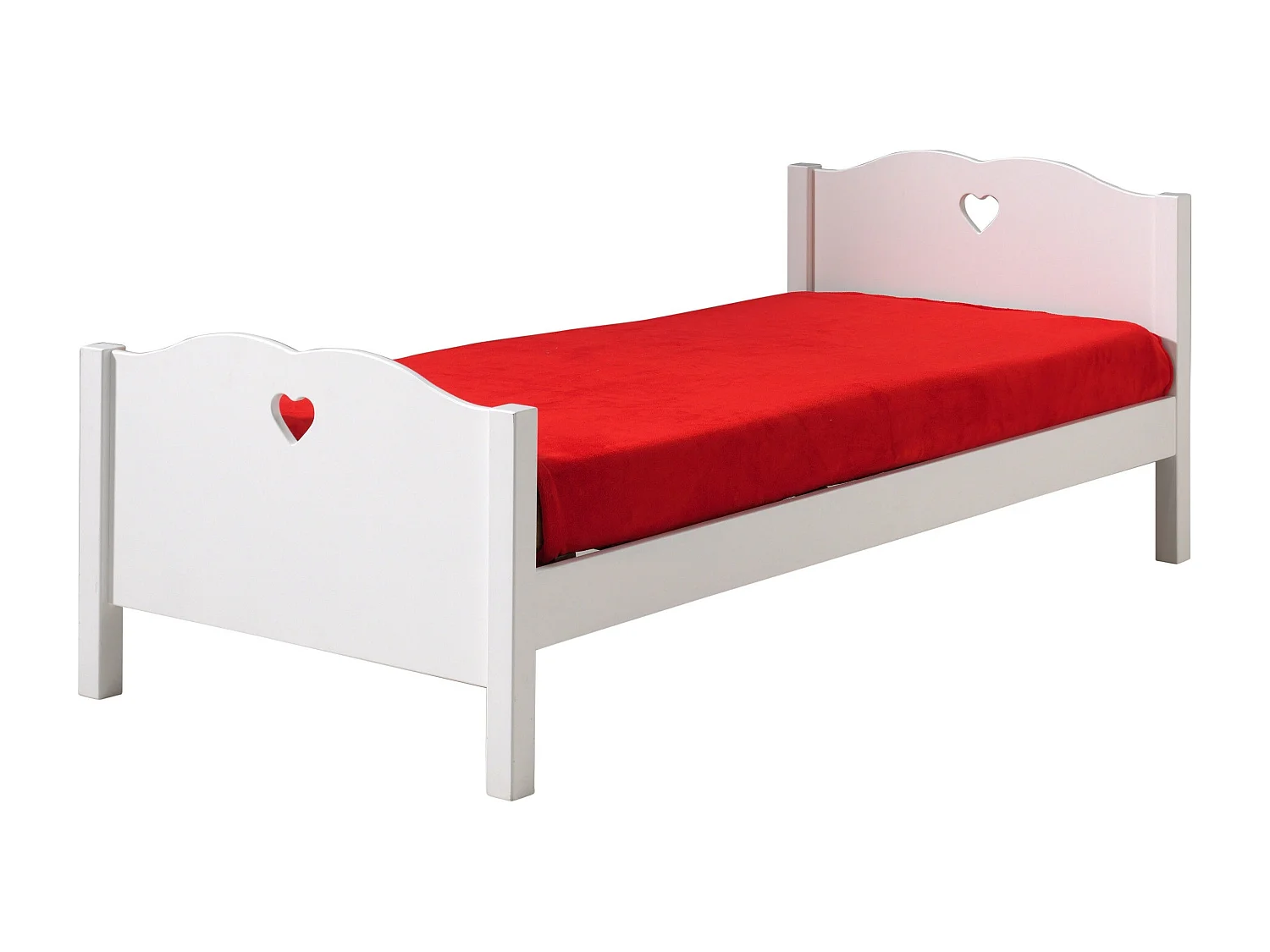Pack - Lit Enfant & Sommier "Amori" 90x200cm Blanc
