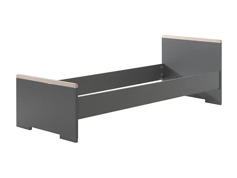 Cama London de madera de haya gris antracita 90x200cm