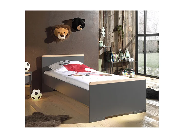 Lit Enfant Design "London" 90x200cm Gris Anthracite