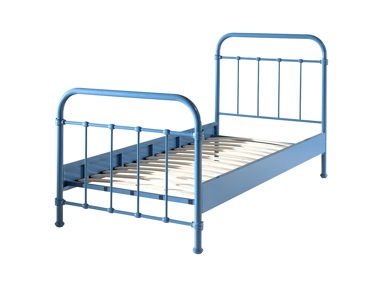 Lit Enfant Métal "New York" 90x200cm Bleu