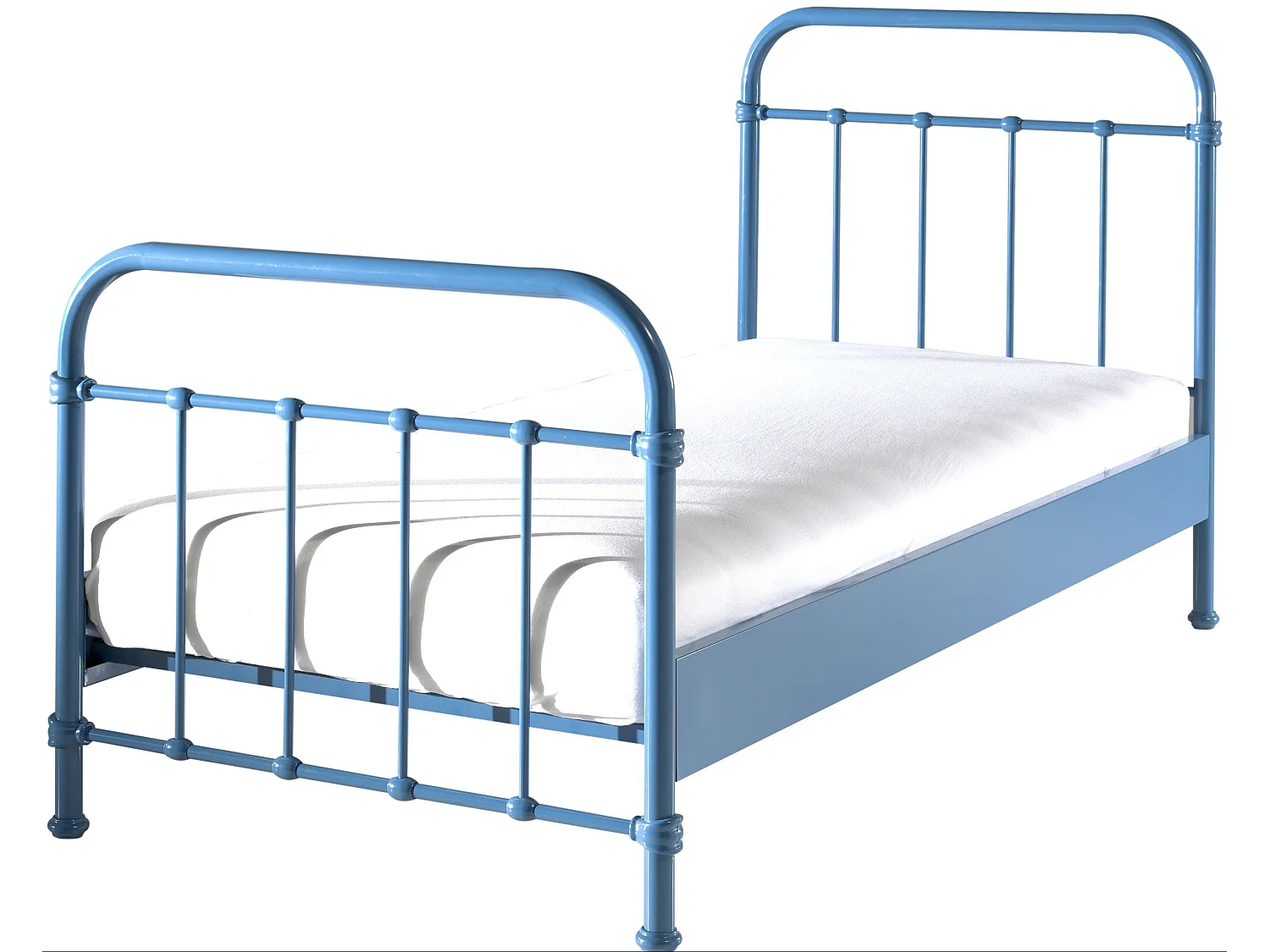 Lit Enfant Métal "New York" 90x200cm Bleu