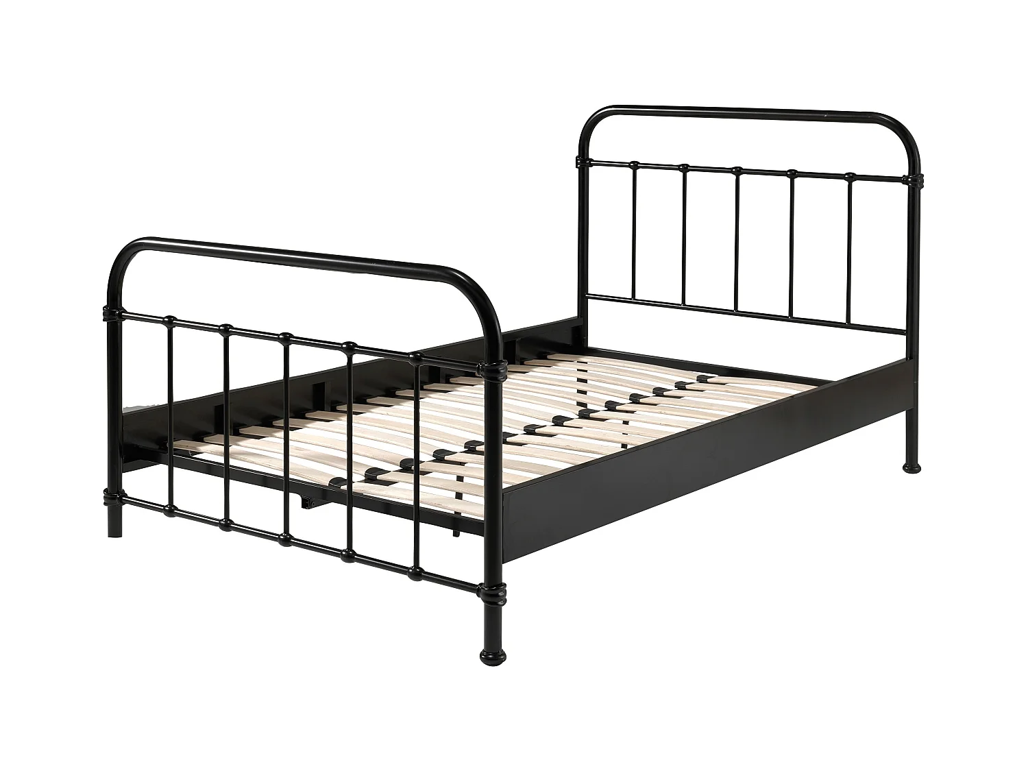 Lit Enfant Métal "New York" 120x200cm Noir