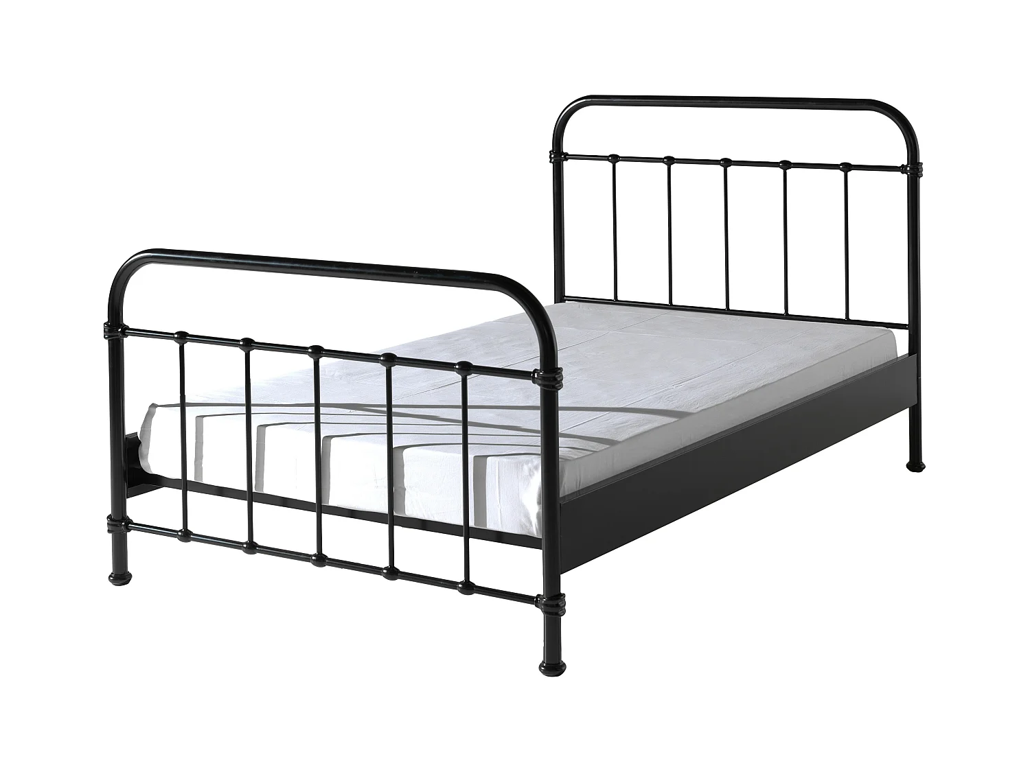 Lit Enfant Métal "New York" 120x200cm Noir