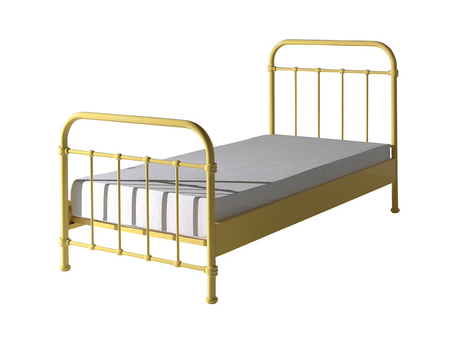 Lit Enfant Métal "New York" 90x200cm Jaune