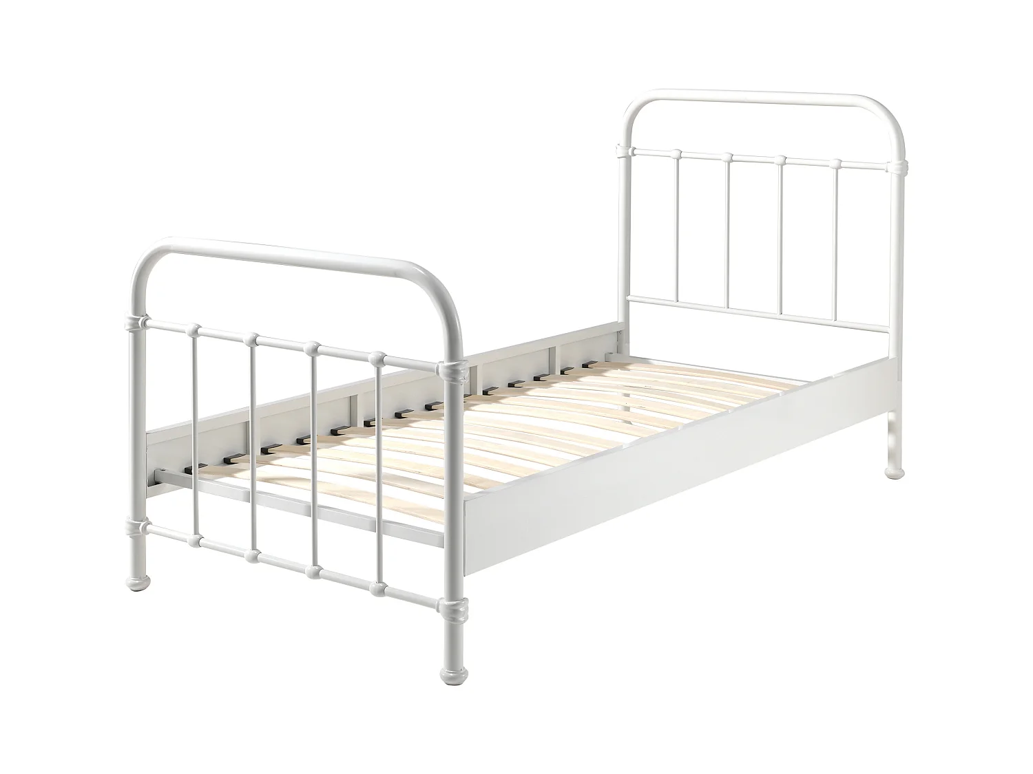 Lit Enfant Métal "New York" 90x200cm Blanc