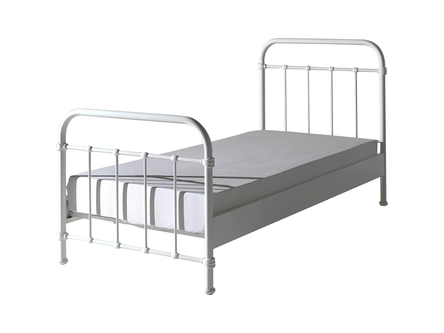 Lit Enfant Métal "New York" 90x200cm Blanc