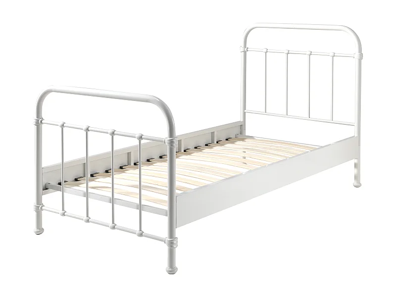 Lit Enfant Métal "New York" 90x200cm Blanc