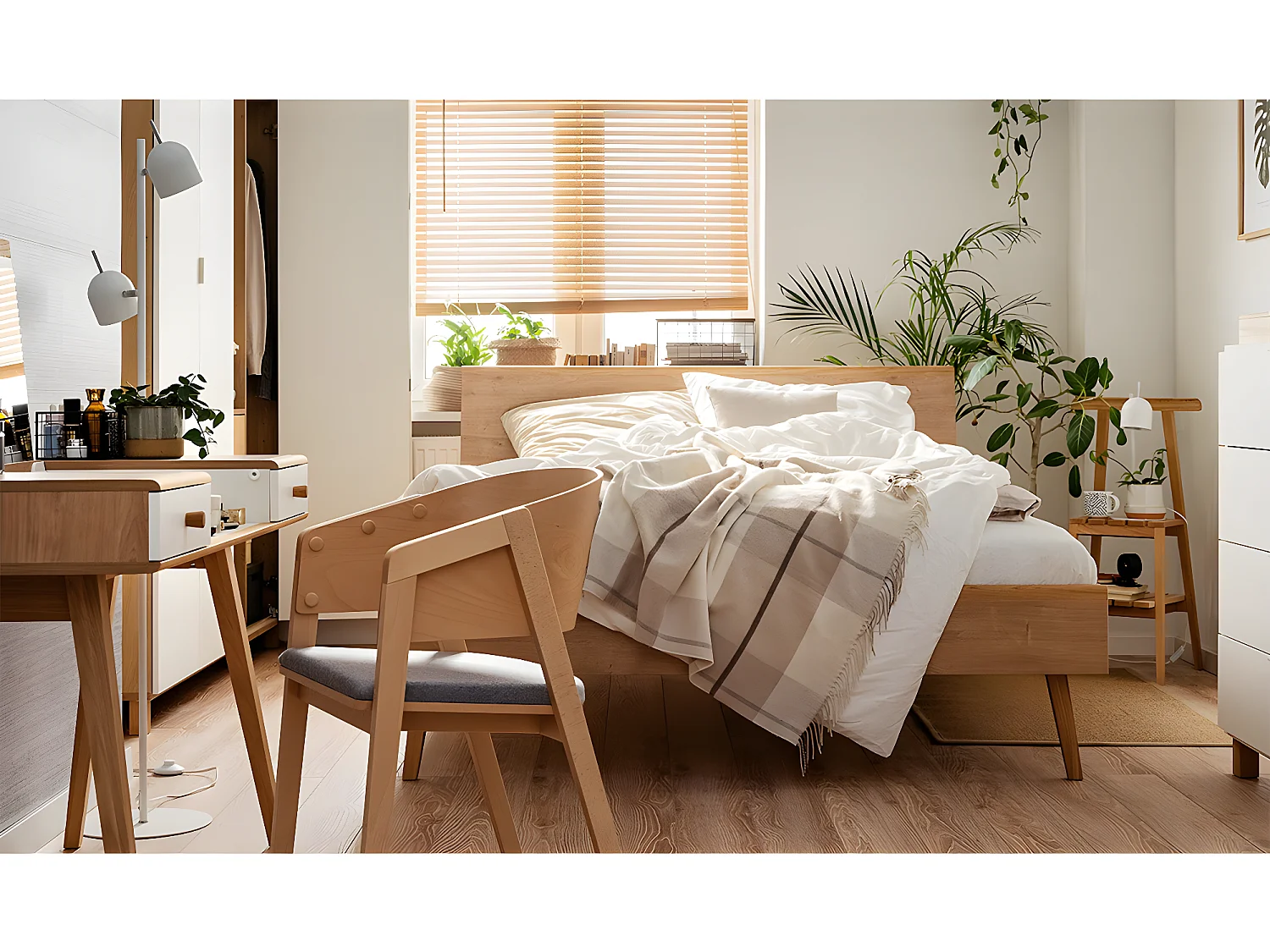 Lit 140x200cm Nature Bois