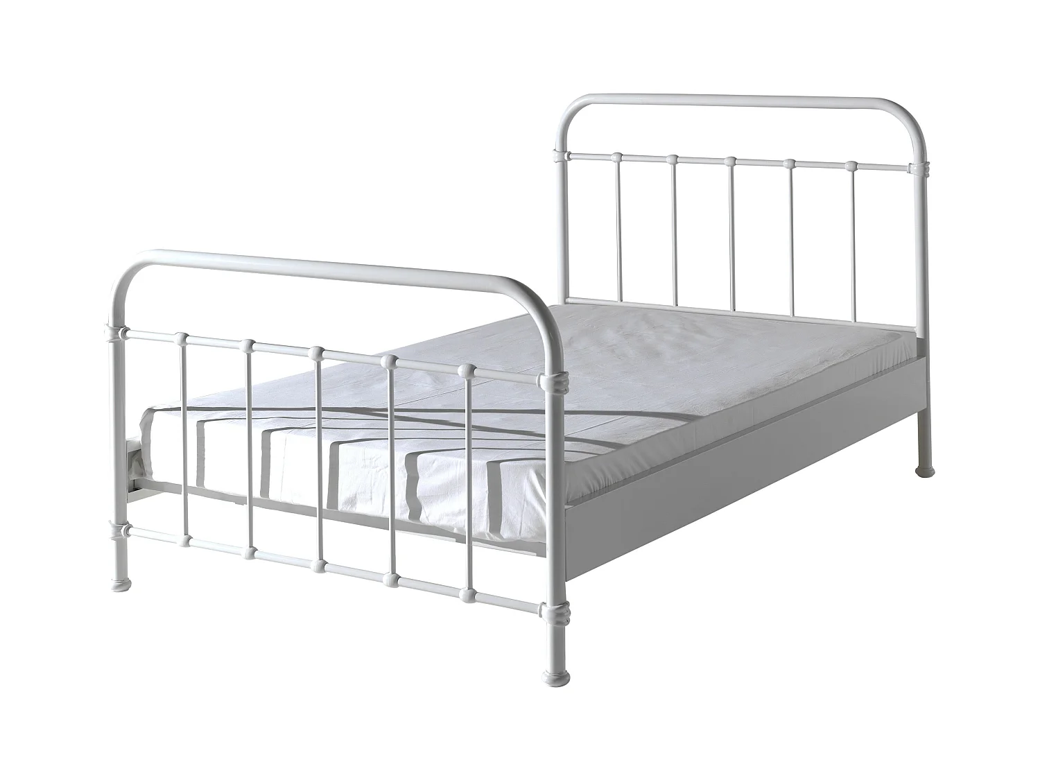 Lit Enfant Métal "New York" 120x200cm Blanc