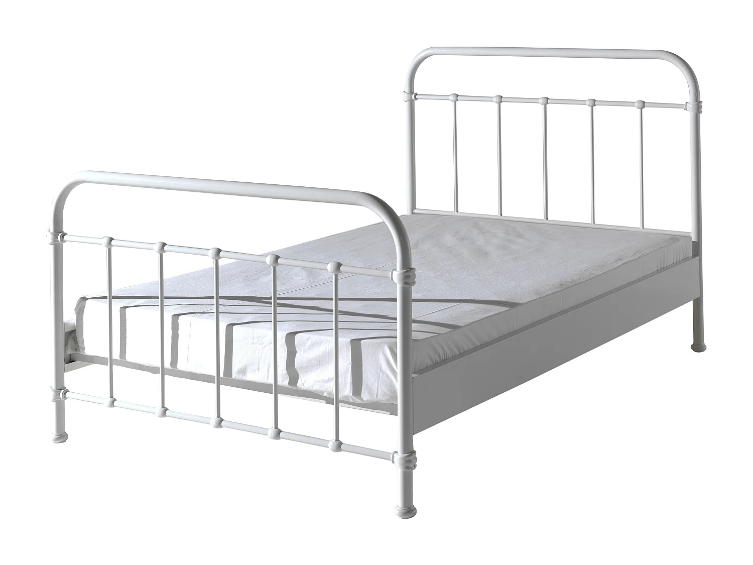 Lit Enfant Métal "New York" 120x200cm Blanc