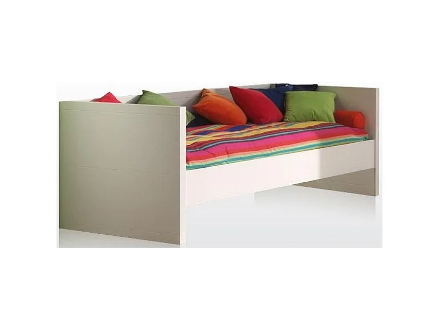 Diván extraíble 90x200 cm madera lacada blanca Lara