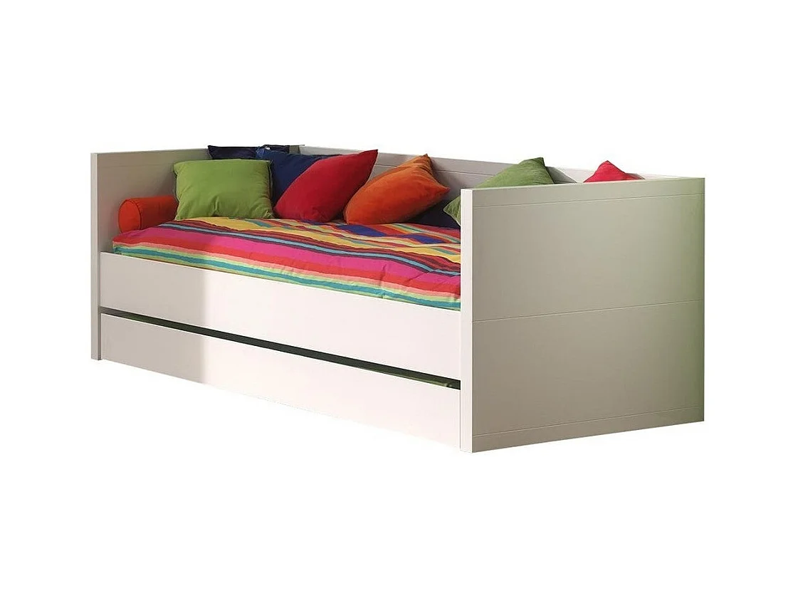 Diván extraíble 90x200 cm madera lacada blanca Lara