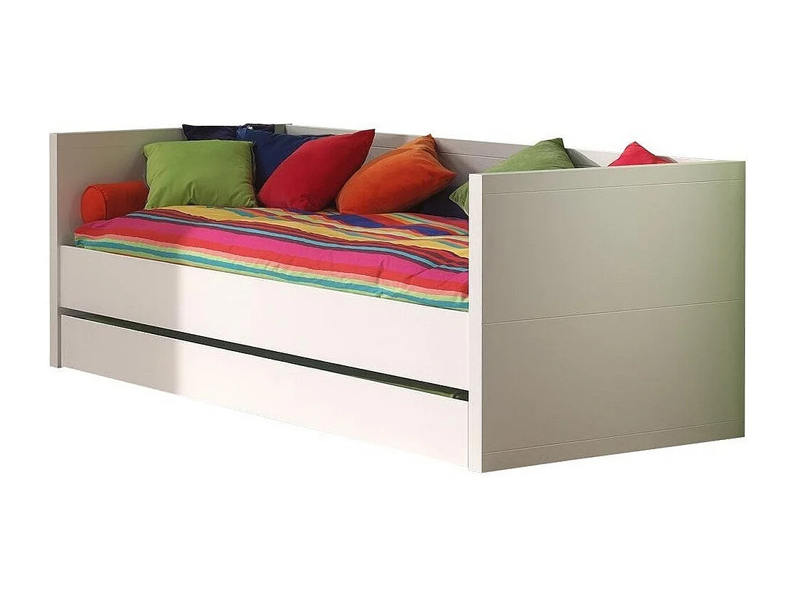 Diván extraíble 90x200 cm madera lacada blanca Lara