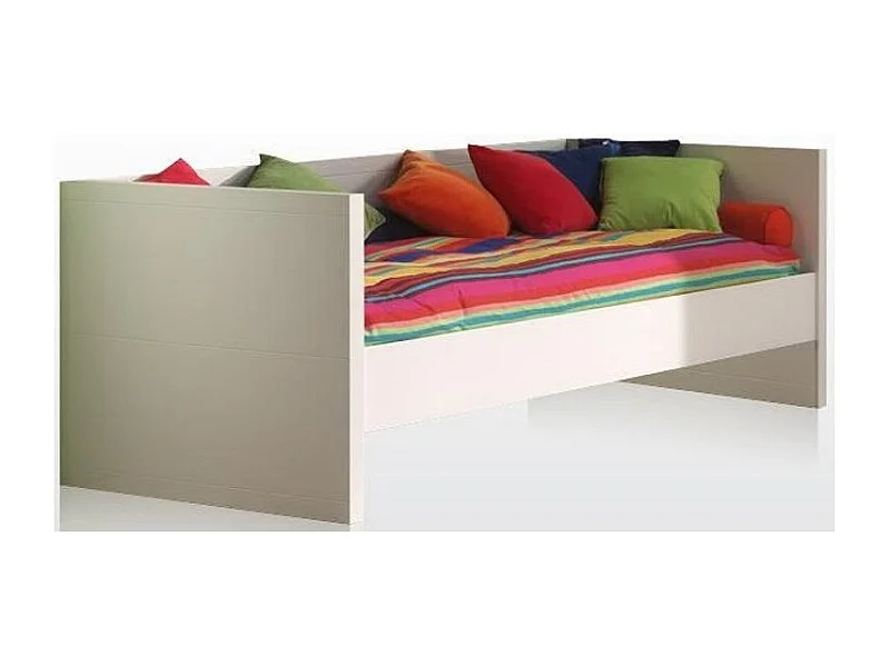 Lit Banquette Enfant "Lara" 90x200cm Blanc