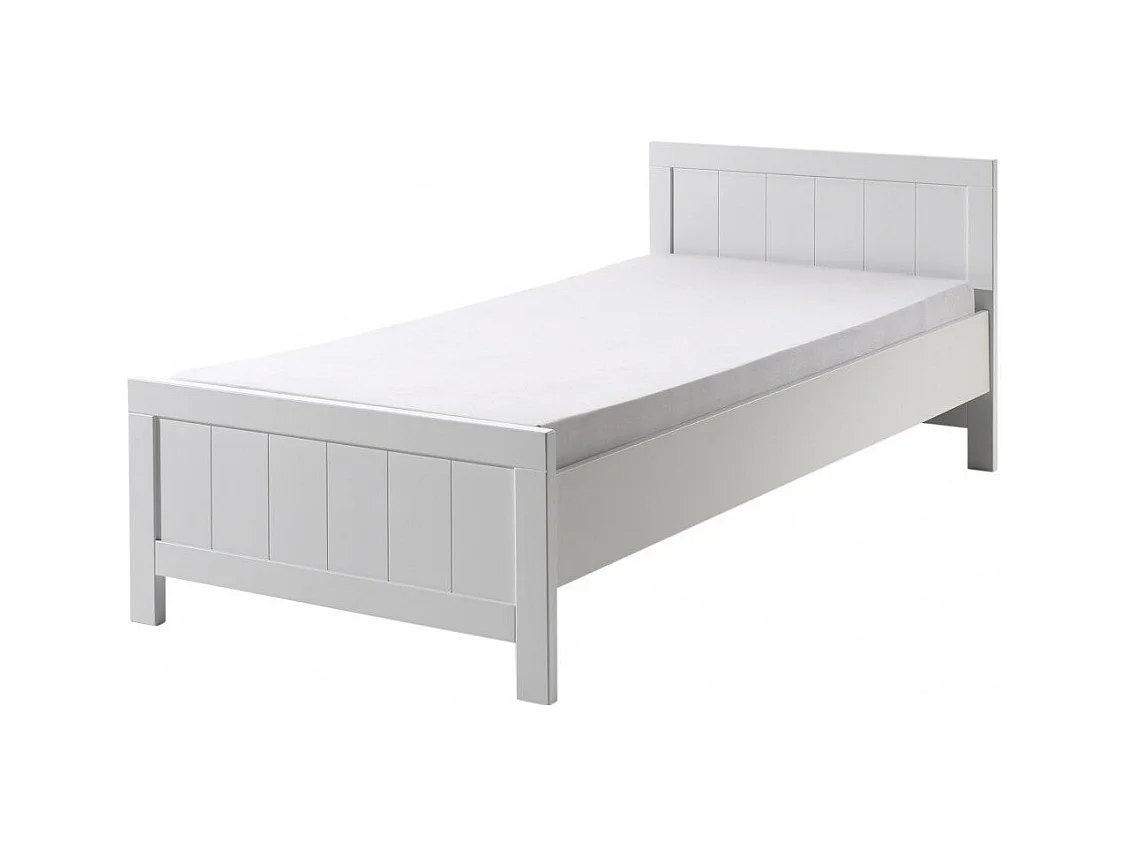 Pack - Lit Enfant & Sommier "Erik" 90x200cm Blanc