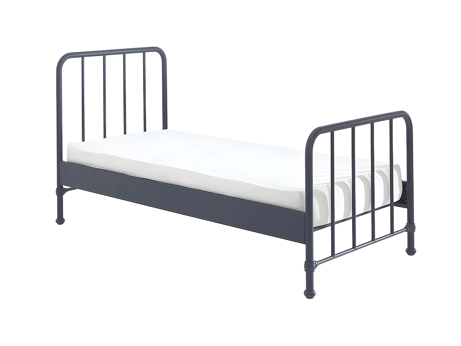 Lit Enfant "Bronxx" 90x200cm Bleu Mat