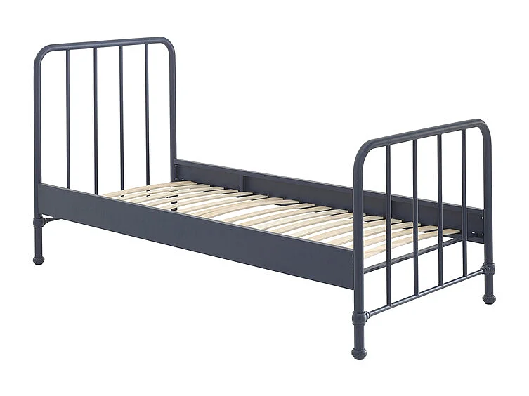 Lit Enfant "Bronxx" 90x200cm Bleu Mat