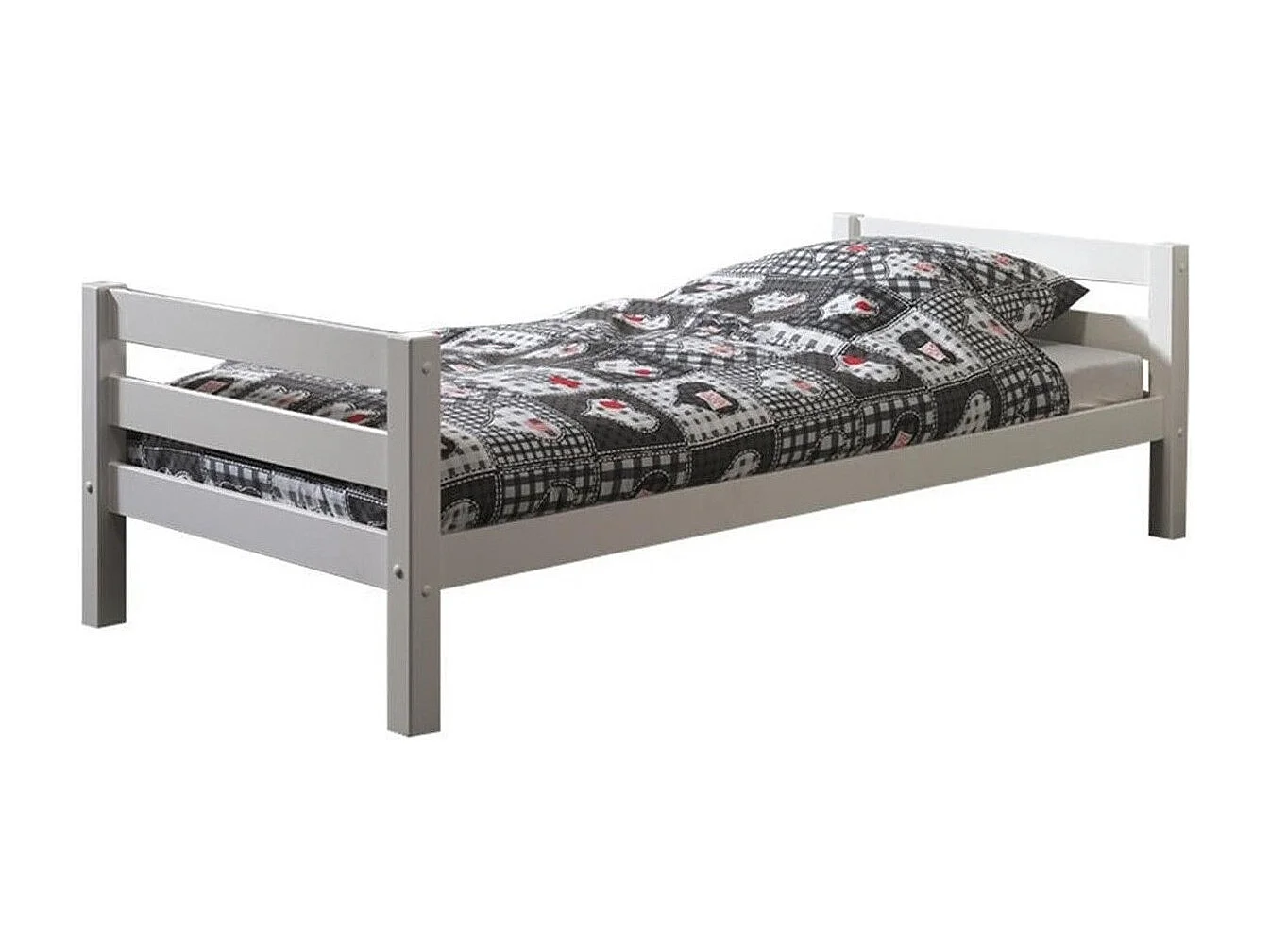 Lit Enfant Simple "Pino" 90x200cm Blanc