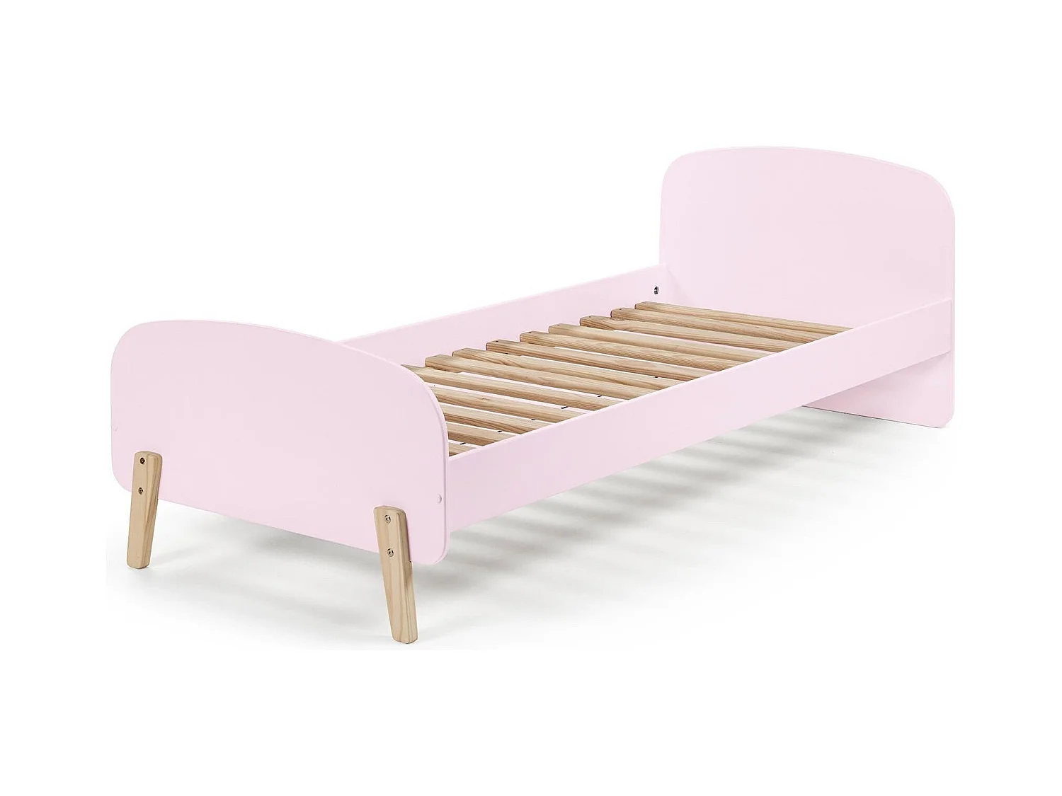 Lit Enfant "Kiddy" 90x200cm Rose & Naturel