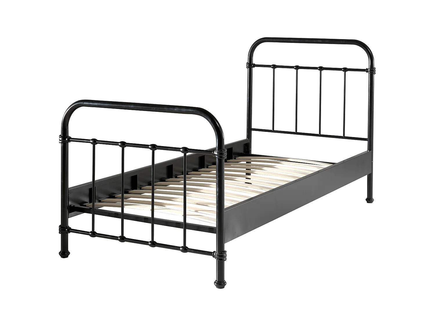 Lit Enfant Métal "New York" 90x200cm Noir