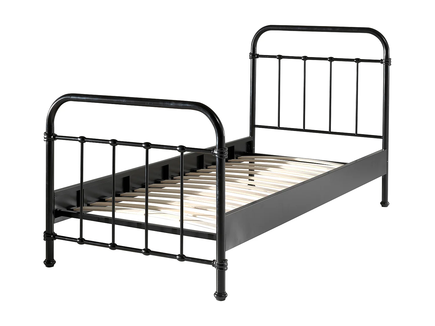 Lit Enfant Métal "New York" 90x200cm Noir