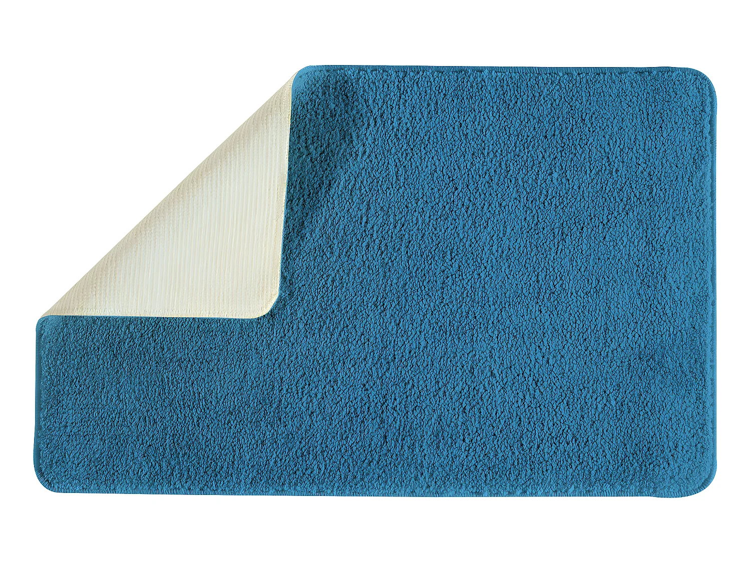 Tapis de bain uni en polyester pacifique 50x80cm