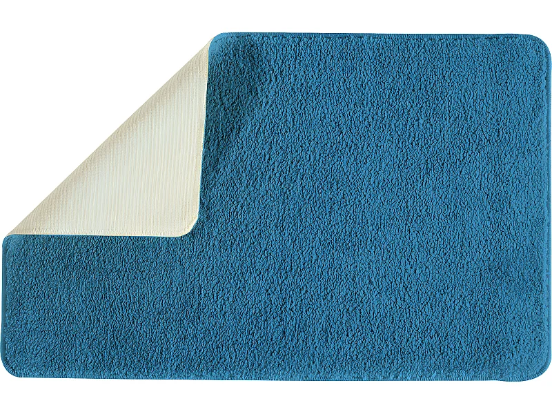 Tapis de bain uni en polyester pacifique 50x80cm