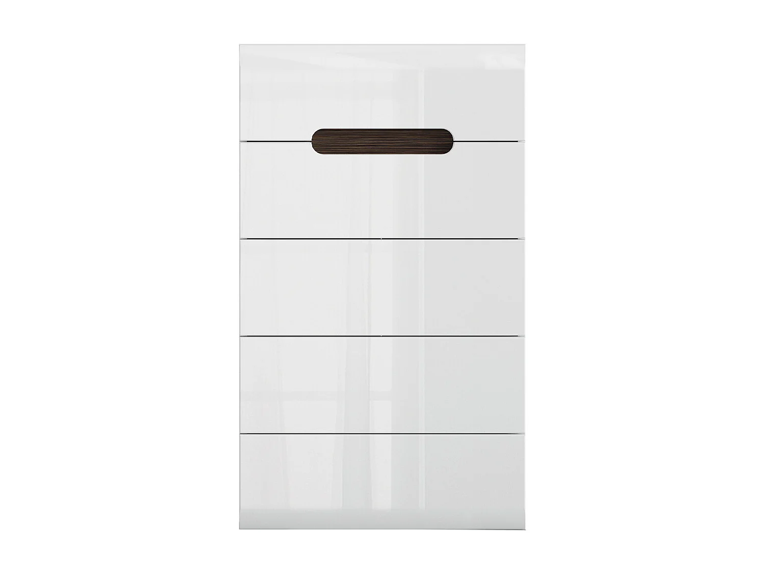 Chiffonnier 5 tiroirs Darrel Blanc laqué et Bois