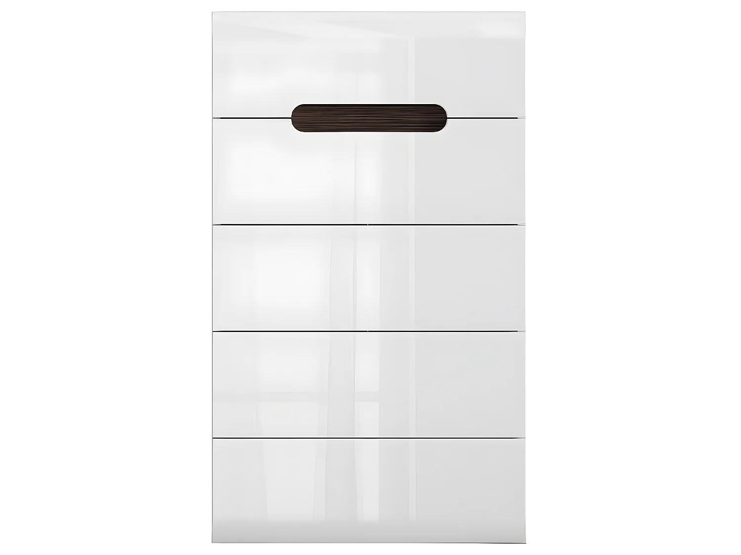 Chiffonnier 5 tiroirs Darrel Blanc laqué et Bois