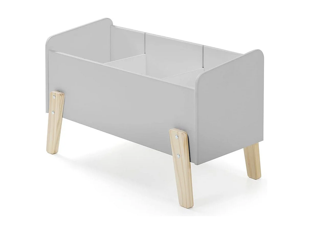 Coffre à Jouets "Kiddy" 80cm Gris