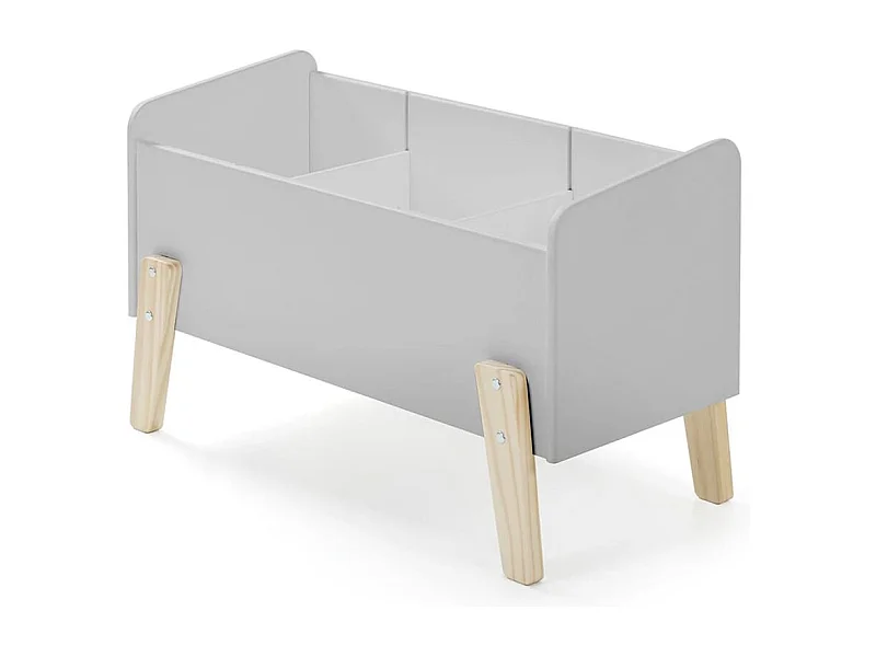 Coffre à Jouets "Kiddy" 80cm Gris