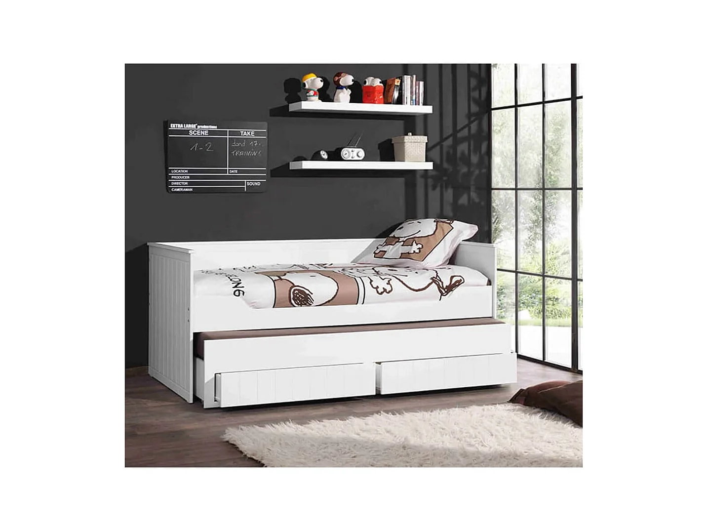 Lot de 2 Étagères Murales "Robin" Blanc