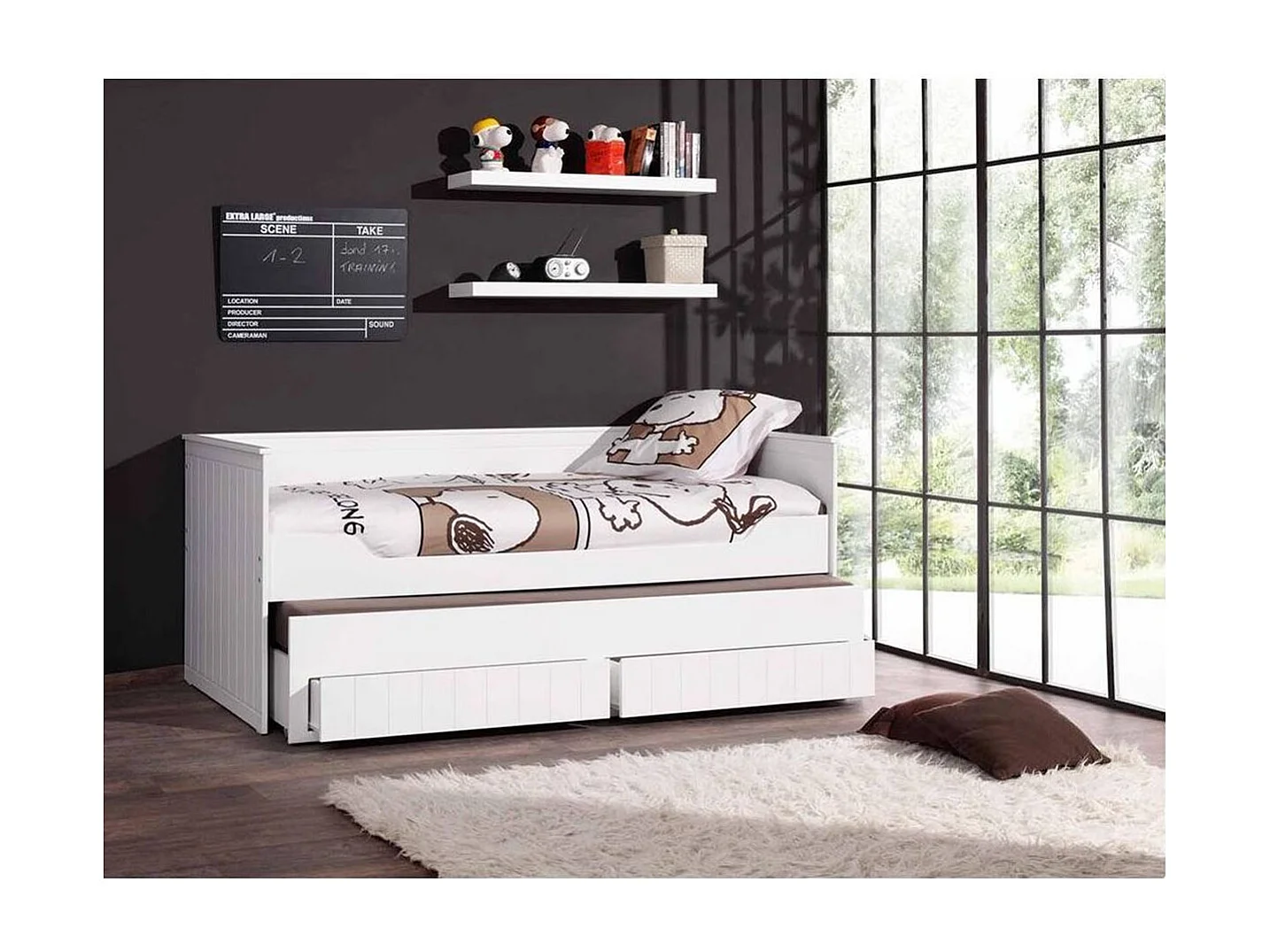 Lot de 2 Étagères Murales "Robin" Blanc