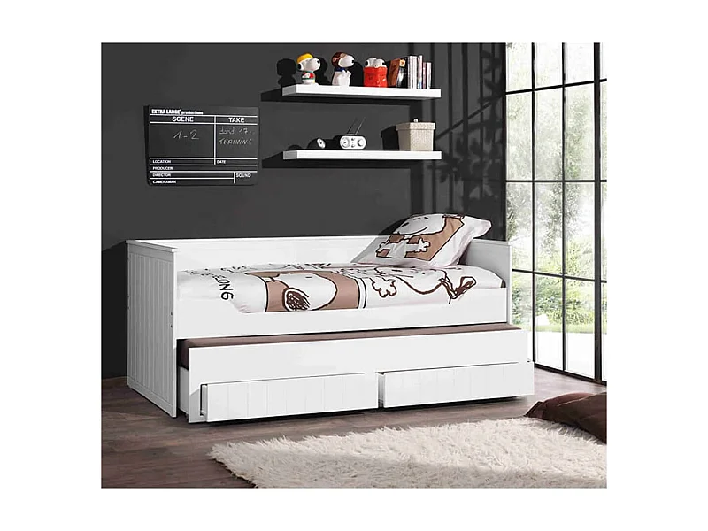 Lot de 2 Étagères Murales "Robin" Blanc