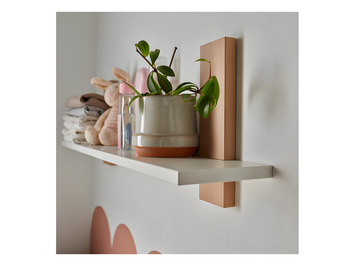 Étagère Swing - Blanc et bois