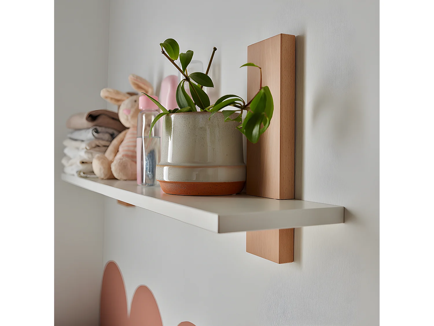 Étagère Swing - Blanc et bois