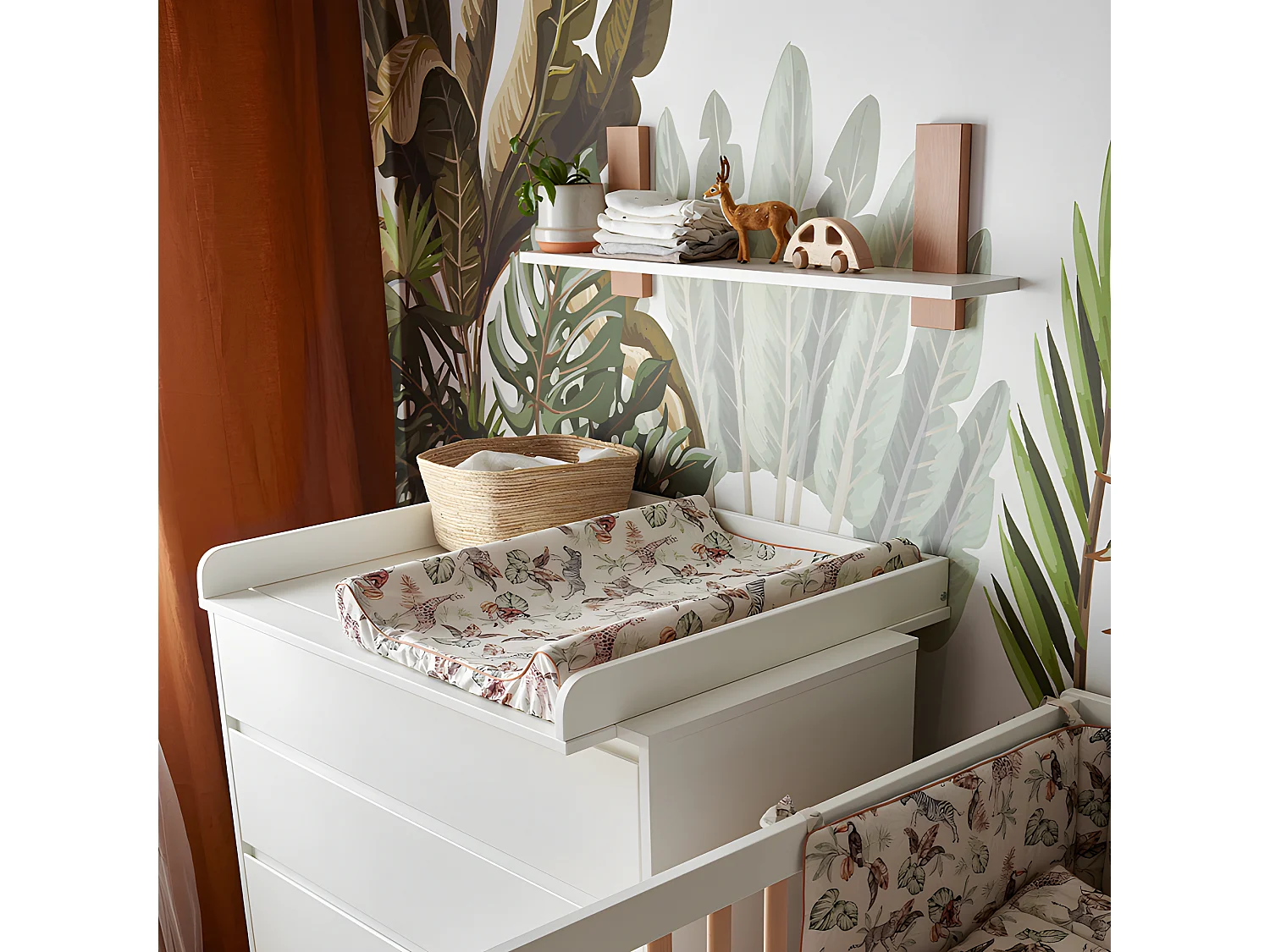 Étagère Swing - Blanc et bois