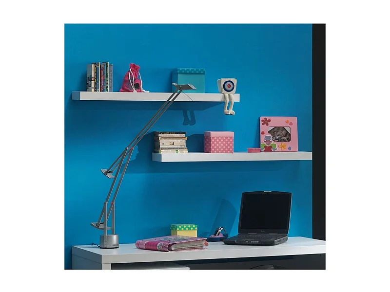 Vipack Juego de estantes de pared Lara 2 uds madera blanco