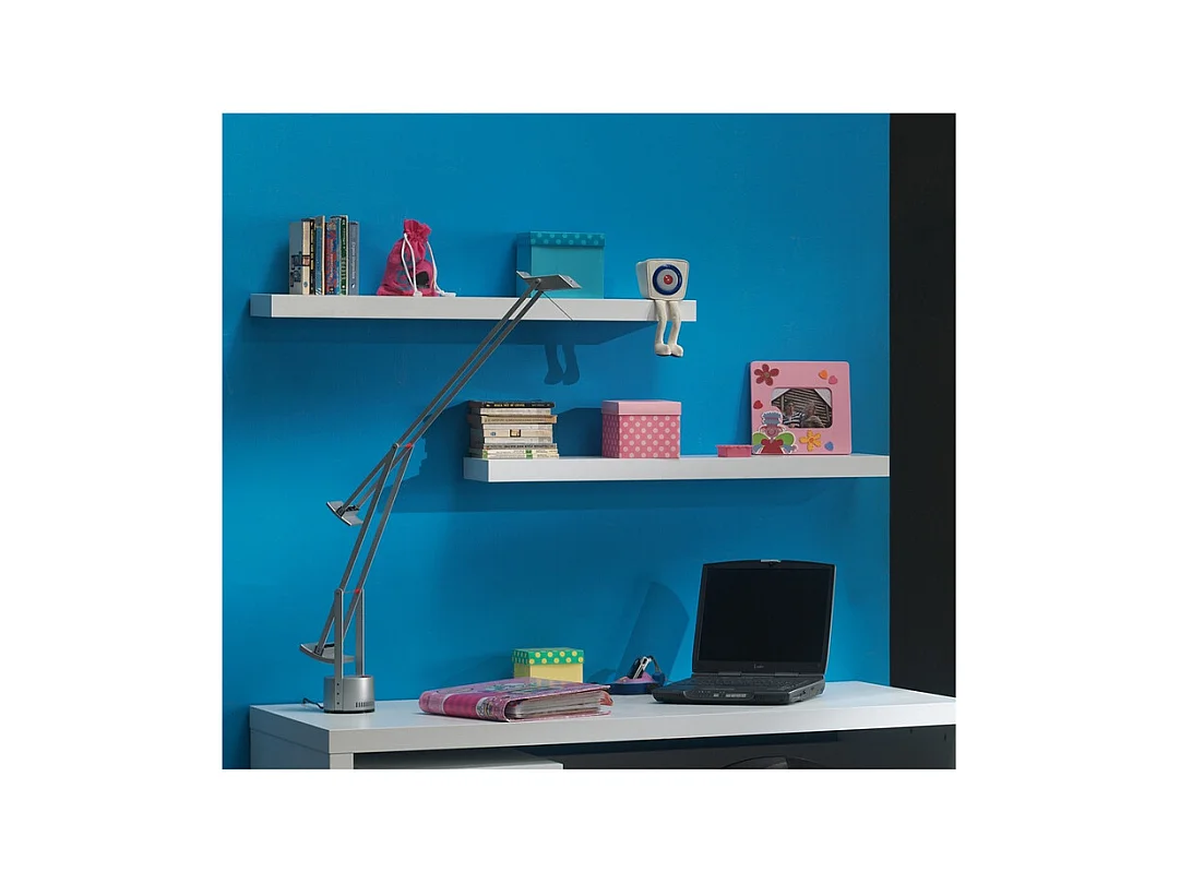 Vipack Juego de estantes de pared Lara 2 uds madera blanco