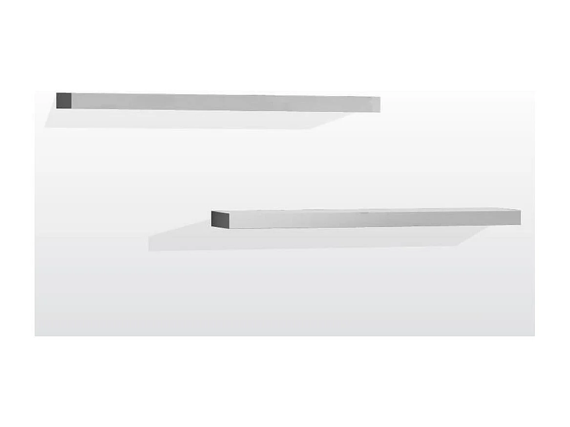 Vipack Juego de estantes de pared Lara 2 uds madera blanco