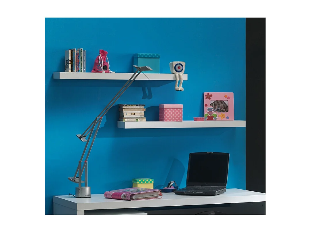 Vipack Juego de estantes de pared Lara 2 uds madera blanco