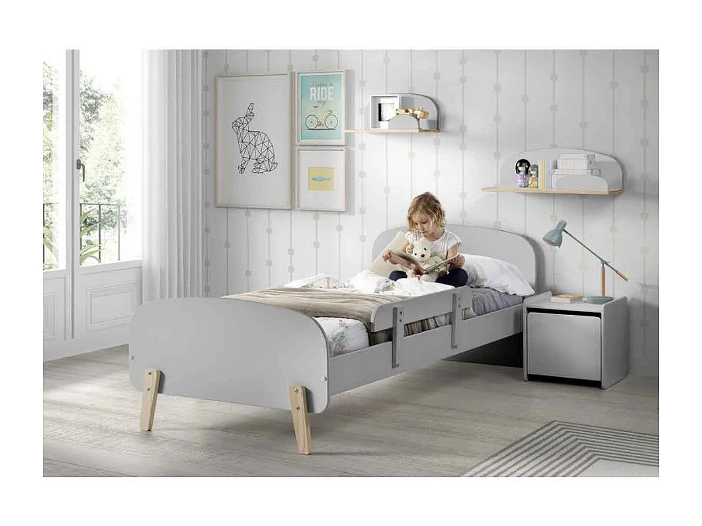 Étagère Murale "Kiddy" 60cm Gris